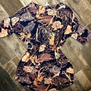 EUC Disney’s Maleficent x Lularoe Irma Top in Blue and Pink Size M